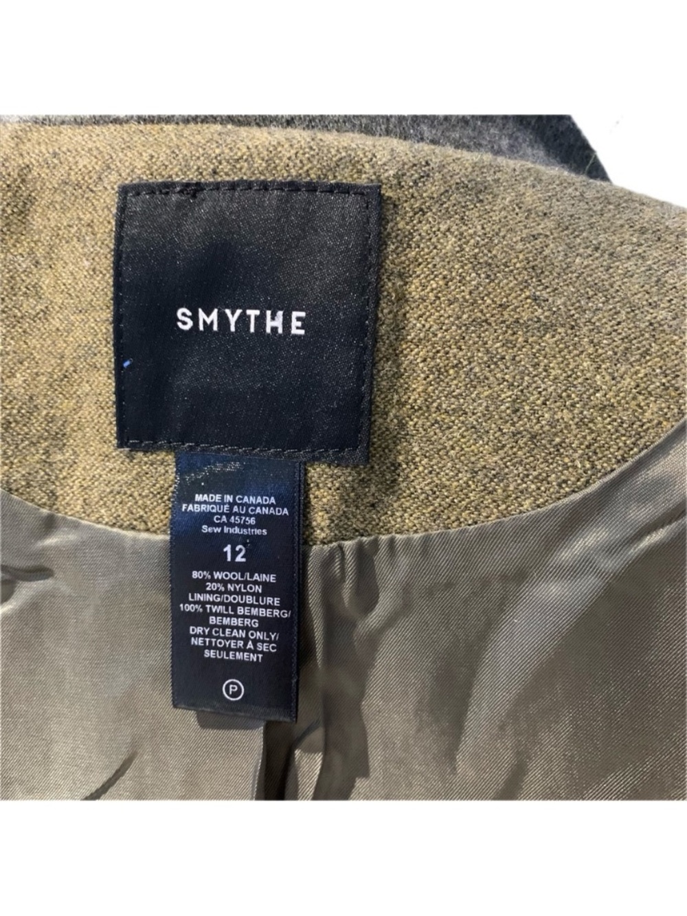 Smythe Olive Green Blazer with Dark Trim - Picture 6 of 7